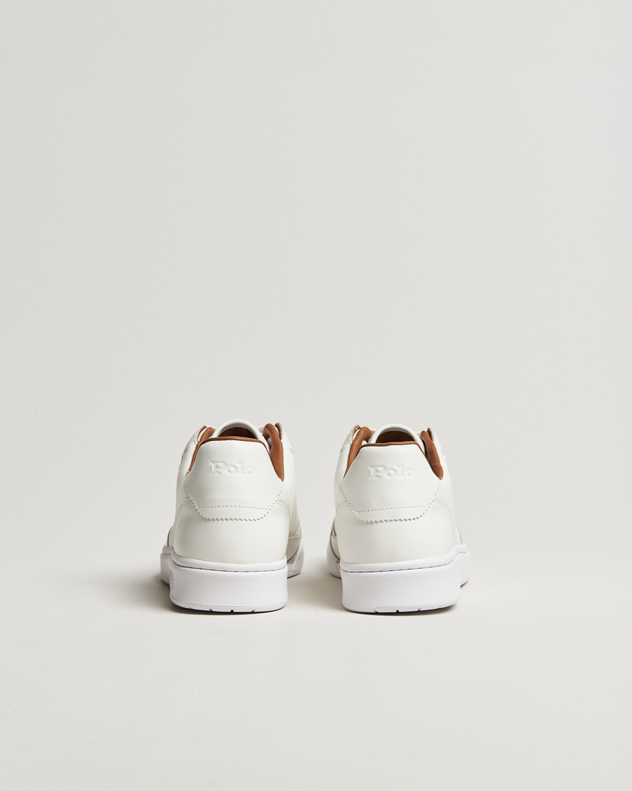 Herren | Polo Ralph Lauren Polo Court Sneaker Deckwash White Leather | Polo Ralph Lauren | Polo Court Sneaker Deckwash White Leather