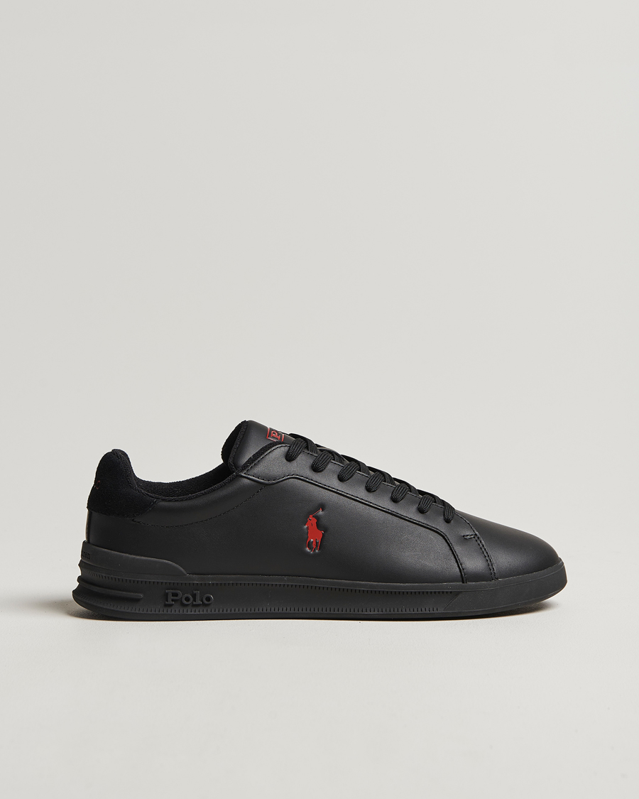 Herren | Polo Ralph Lauren Heritage Court II High Sneaker Black/Red | Polo Ralph Lauren | Heritage Court II High Sneaker Black/Red