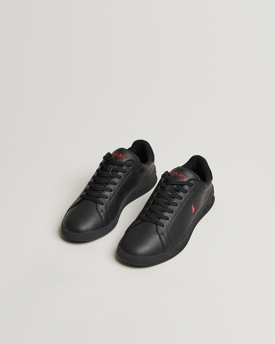 Herren | Polo Ralph Lauren Heritage Court II High Sneaker Black/Red | Polo Ralph Lauren | Heritage Court II High Sneaker Black/Red