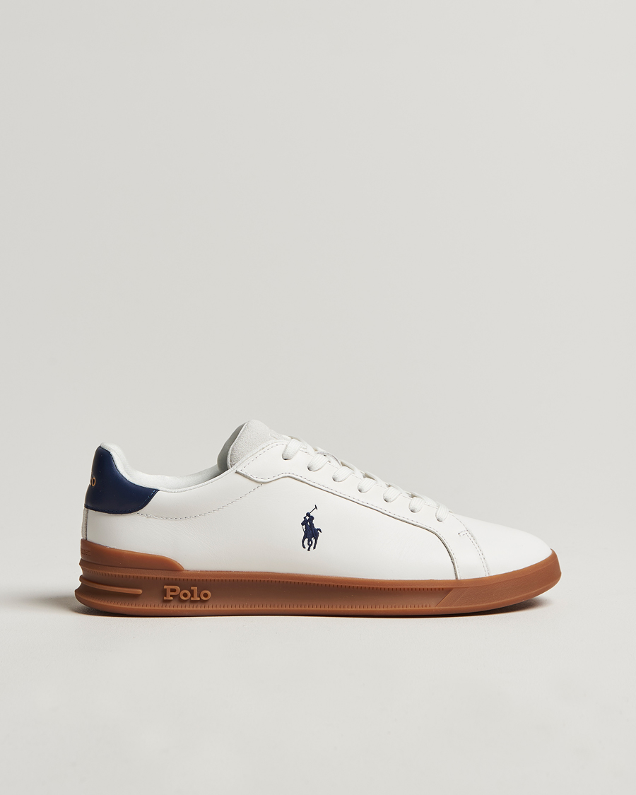 Herren | Polo Ralph Lauren Heritage Count II Low Sneaker Deckwash White/Navy | Polo Ralph Lauren | Heritage Count II Low Sneaker Deckwash White/Navy