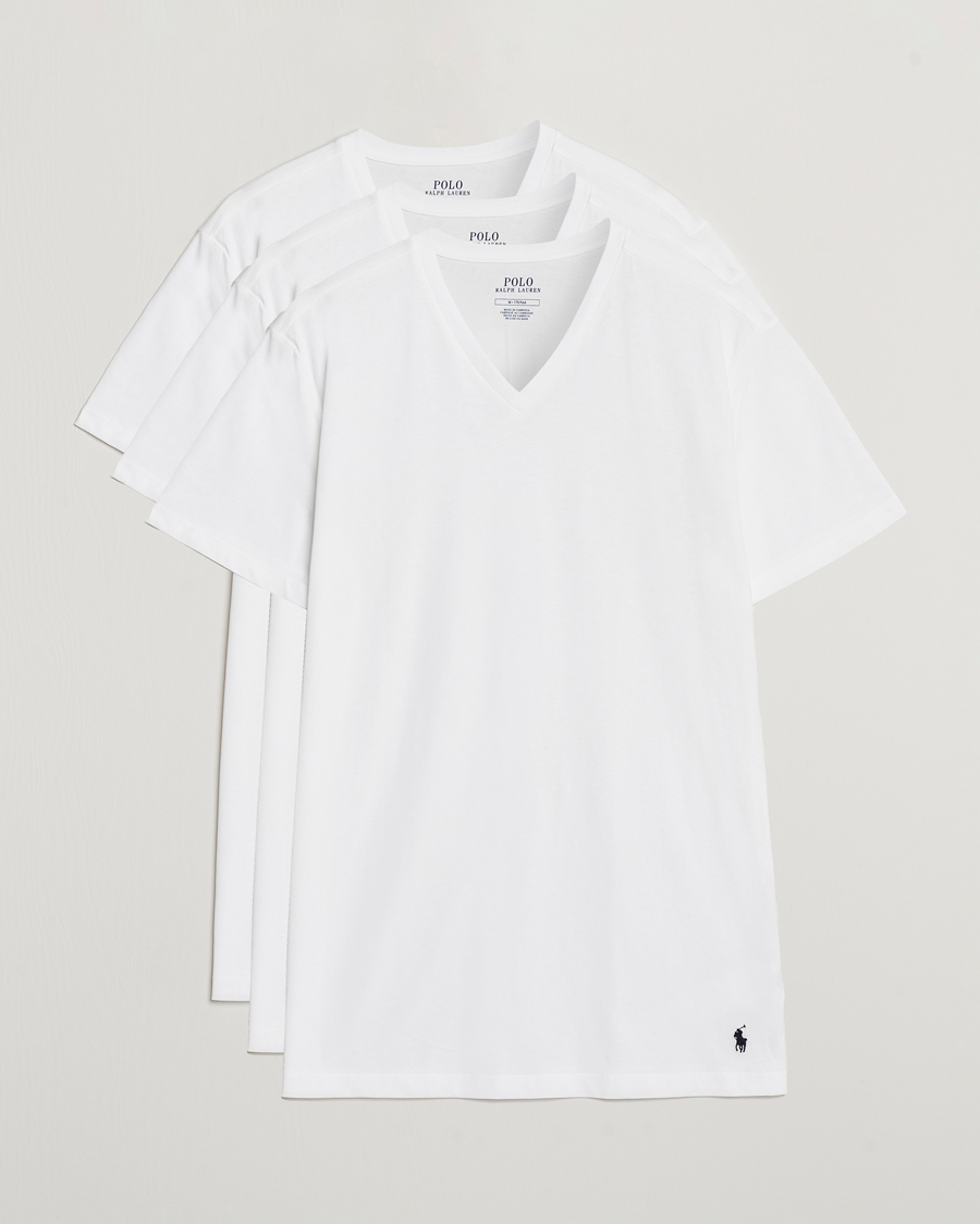 Herren | T-Shirts | Polo Ralph Lauren | 3-Pack V Neck T-Shirt White