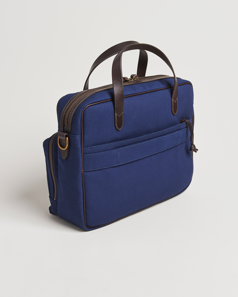 Herren | Polo Ralph Lauren Commuter Canvas Messenger Bag Newport Navy/Dk Brown | Polo Ralph Lauren | Commuter Canvas Messenger Bag Newport Navy/Dk Brown