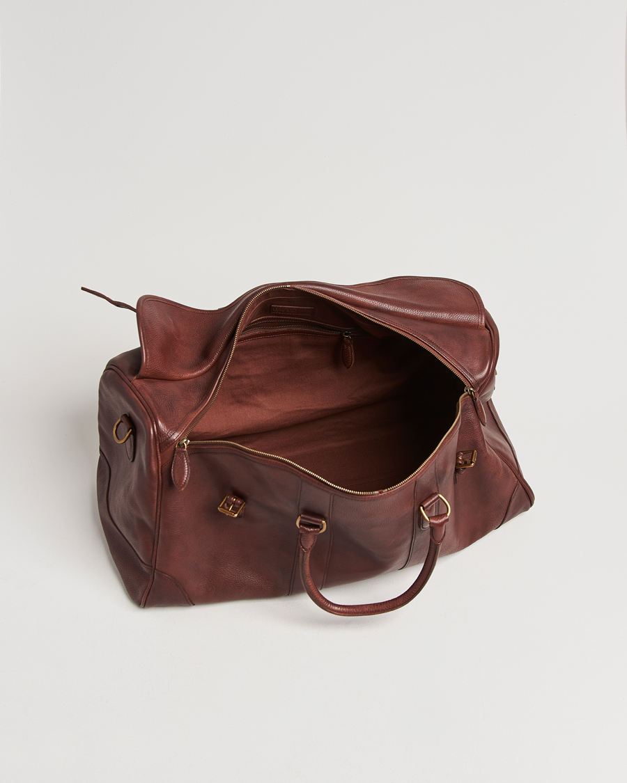 Herren | Polo Ralph Lauren Washed Leather Heritage Duffle Bag British Tan | Polo Ralph Lauren | Washed Leather Heritage Duffle Bag British Tan