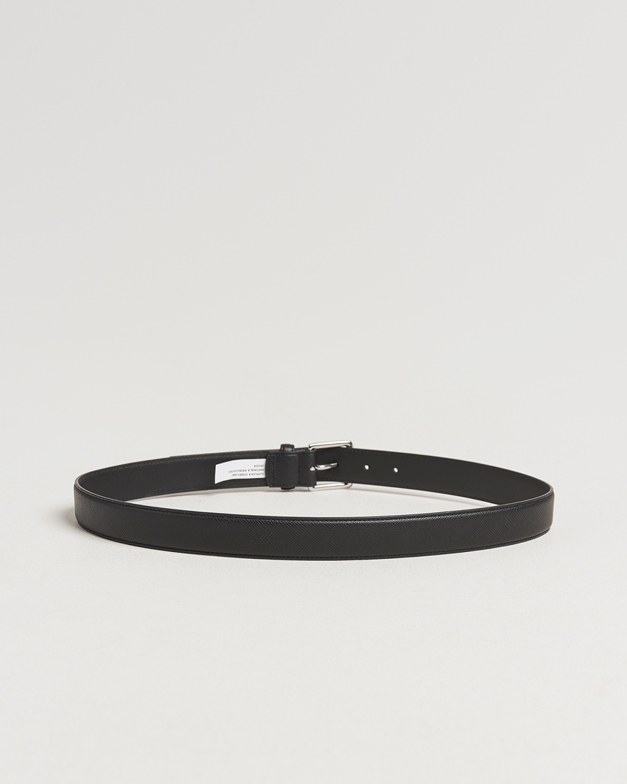 Herren | Polo Ralph Lauren Saffiano Leather Belt Black | Polo Ralph Lauren | Saffiano Leather Belt Black