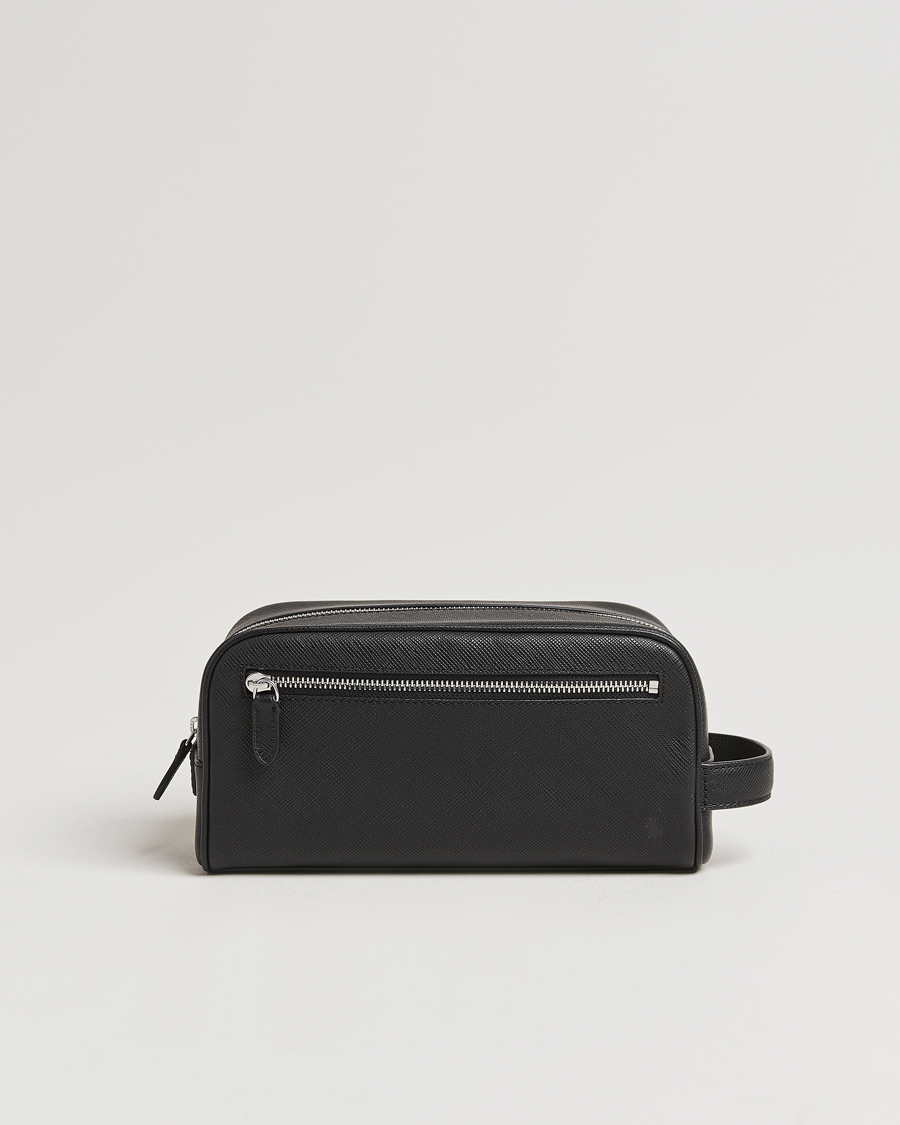 Herren | Polo Ralph Lauren Saffiano Leather Washbag Black | Polo Ralph Lauren | Saffiano Leather Washbag Black