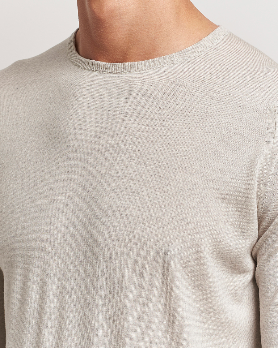 Herren | Pullover | John Smedley | Lundy Extra Fine Merino Crew Neck Grey Fleece