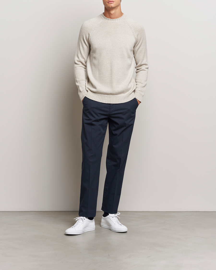 Herren | Pullover | John Smedley | Denver Extra Fine Merino Crew Neck Grey Fleece