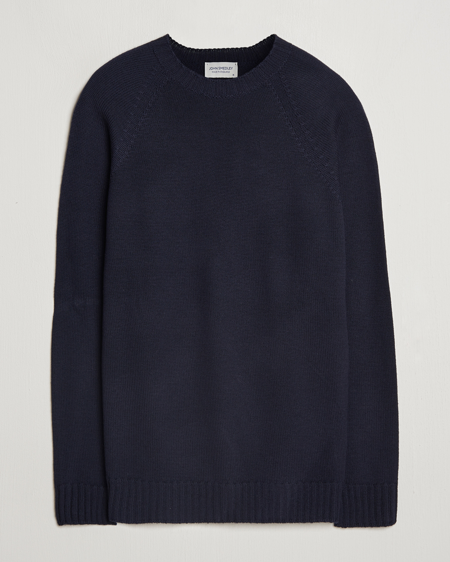 Herren | Pullover | John Smedley | Denver Extra Fine Merino Crew Neck Midnight
