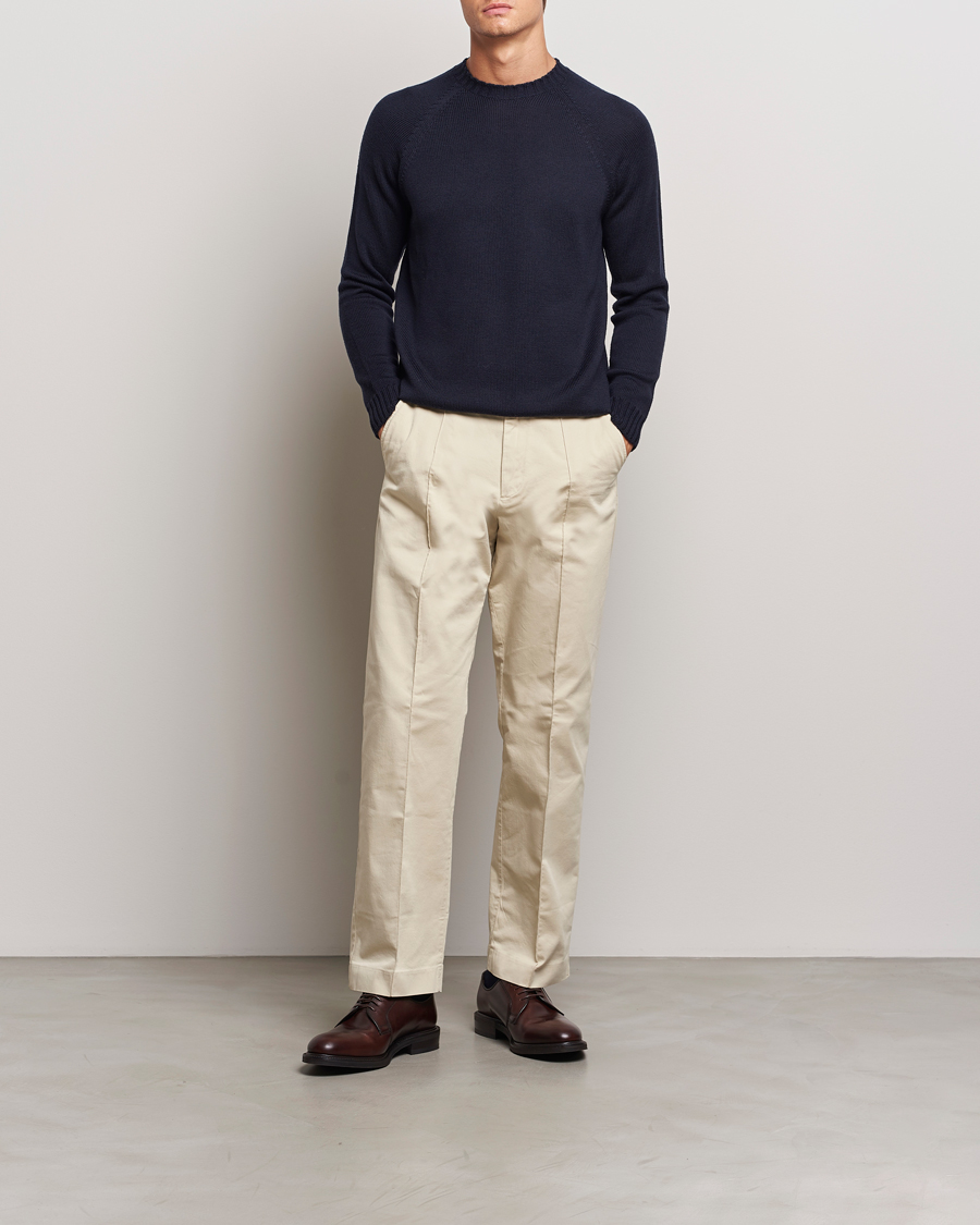 Herren | Pullover | John Smedley | Denver Extra Fine Merino Crew Neck Midnight