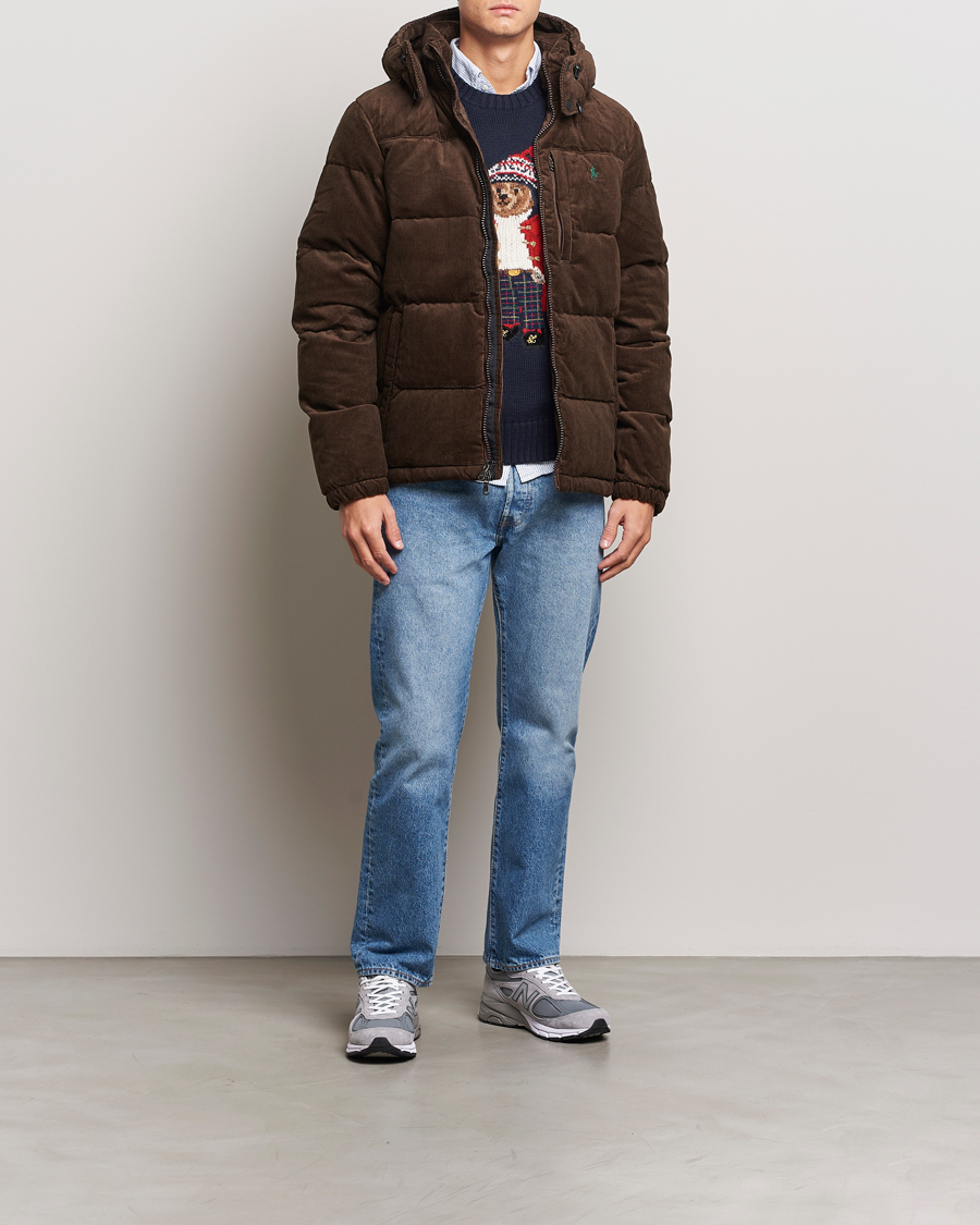 Herren | Jacken | Polo Ralph Lauren | El Cap Corduroy Down Jacket Dark Beech
