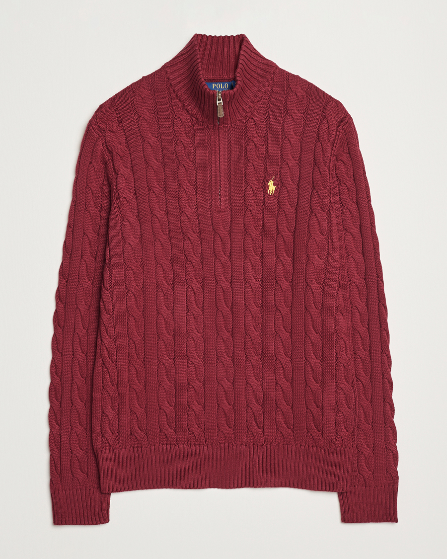 Herren | Pullover | Polo Ralph Lauren | Cotton Cable Half Zip Red Carpet