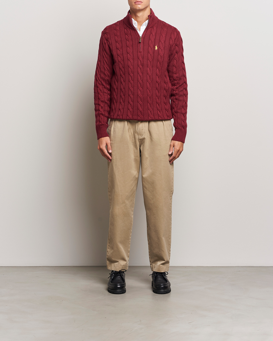 Herren | Pullover | Polo Ralph Lauren | Cotton Cable Half Zip Red Carpet