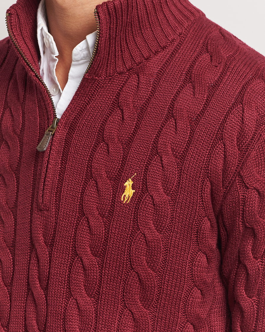 Herren | Pullover | Polo Ralph Lauren | Cotton Cable Half Zip Red Carpet