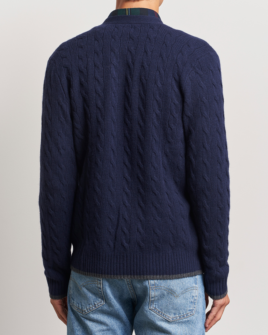 Herren | Pullover | Polo Ralph Lauren | Wool/Cashmere Cable Cardigan Hunter Navy