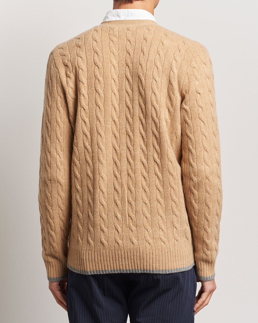 Herren | Pullover | Polo Ralph Lauren | Wool/Cashmere Cable Cardigan Camel Melange