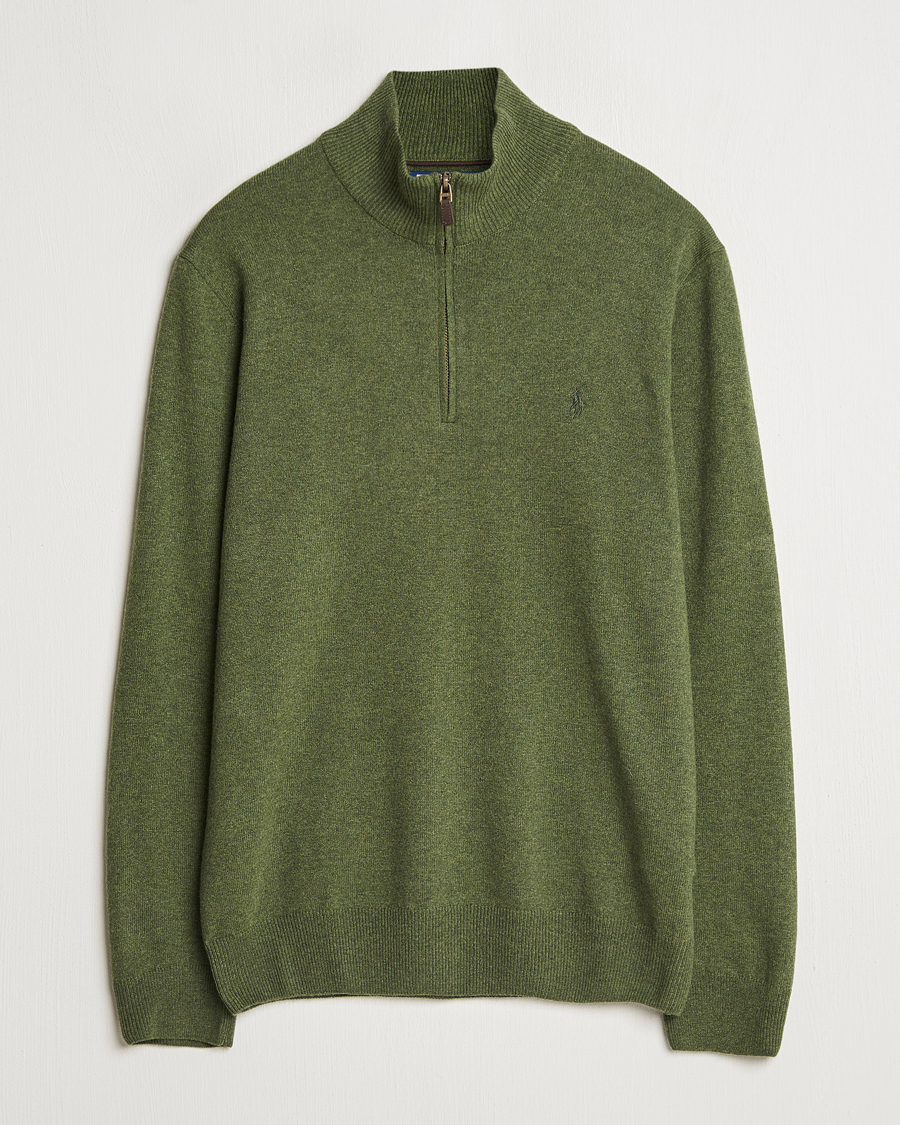 Herren | Pullover | Polo Ralph Lauren | Merino Half-Zip Sweater Classic Olive Heather