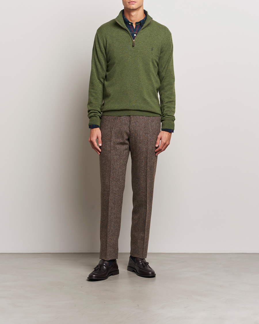 Herren | Pullover | Polo Ralph Lauren | Merino Half-Zip Sweater Classic Olive Heather