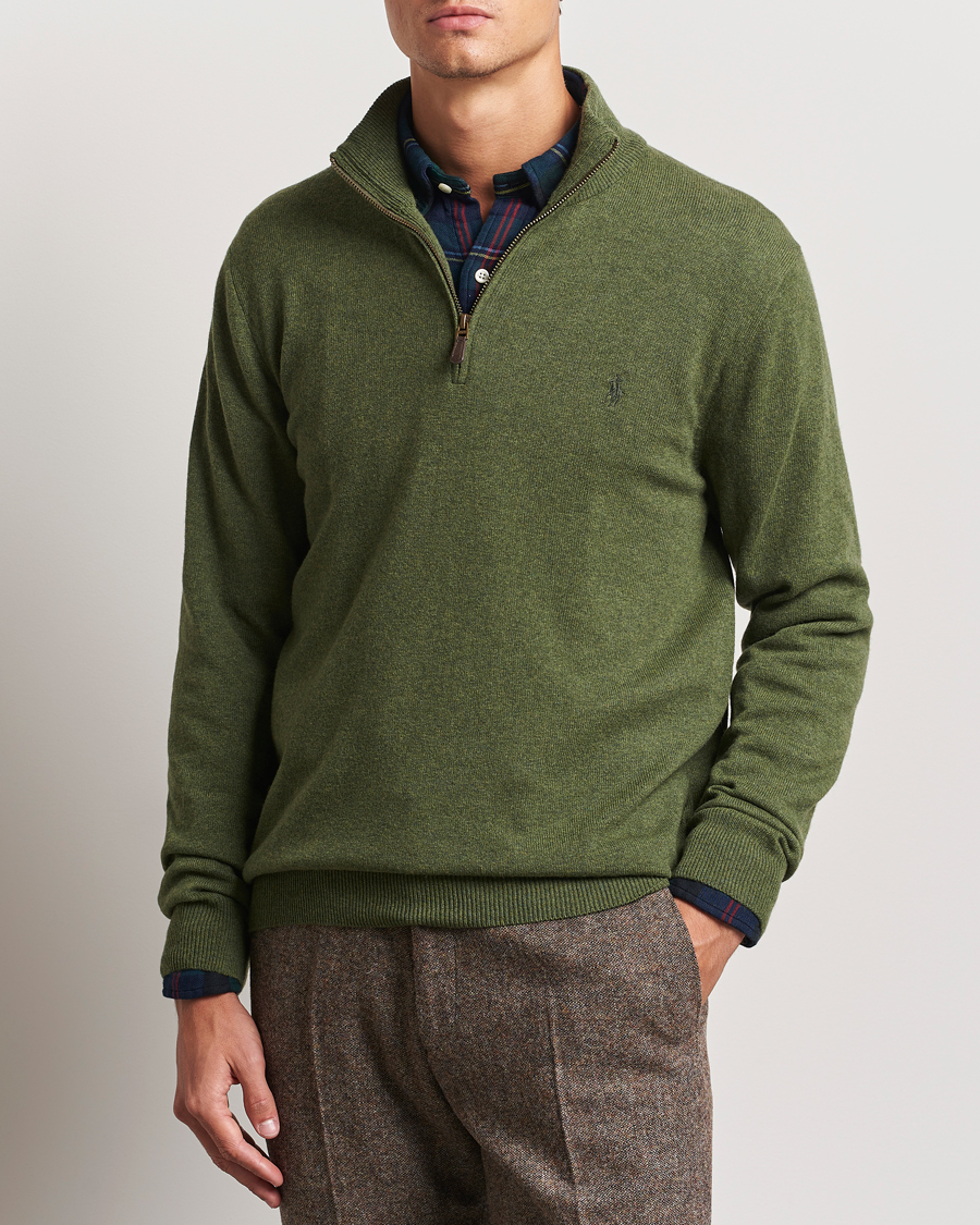 Herren | Pullover | Polo Ralph Lauren | Merino Half-Zip Sweater Classic Olive Heather