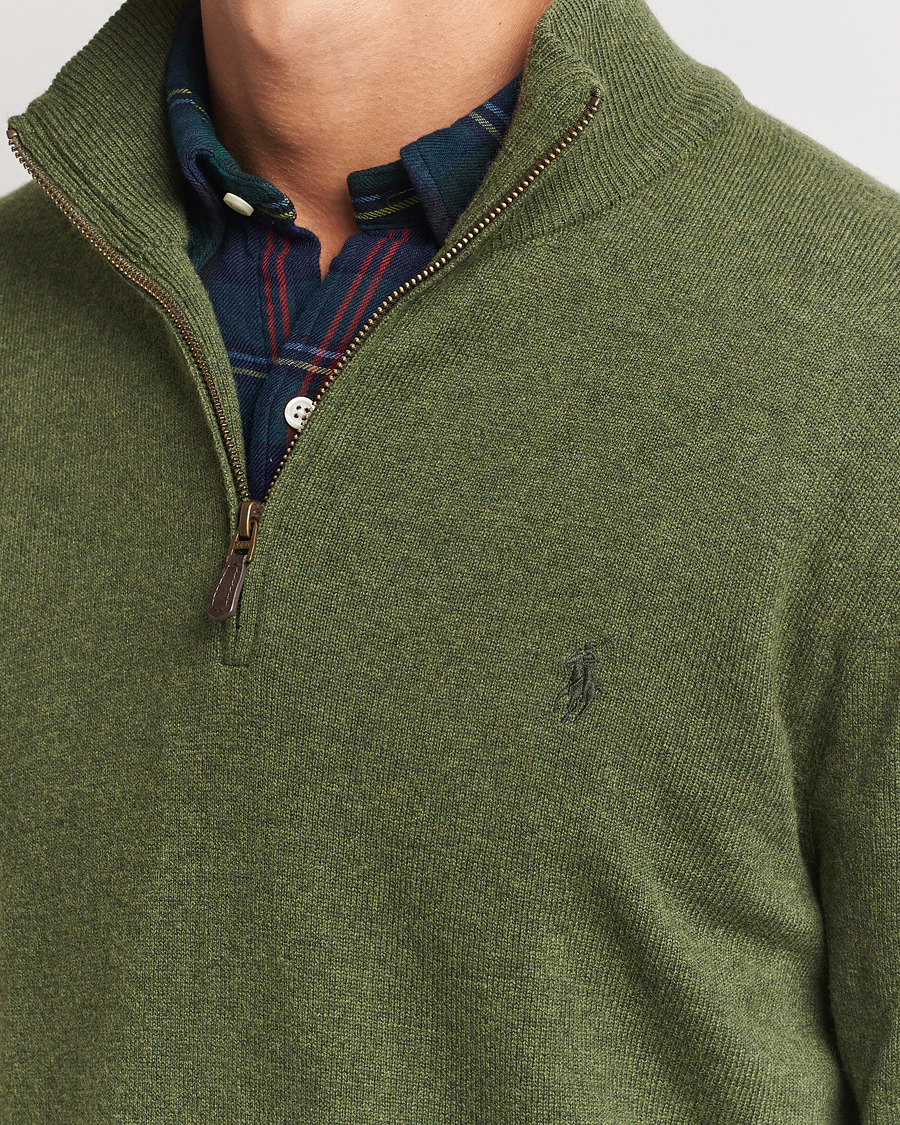Herren | Pullover | Polo Ralph Lauren | Merino Half-Zip Sweater Classic Olive Heather