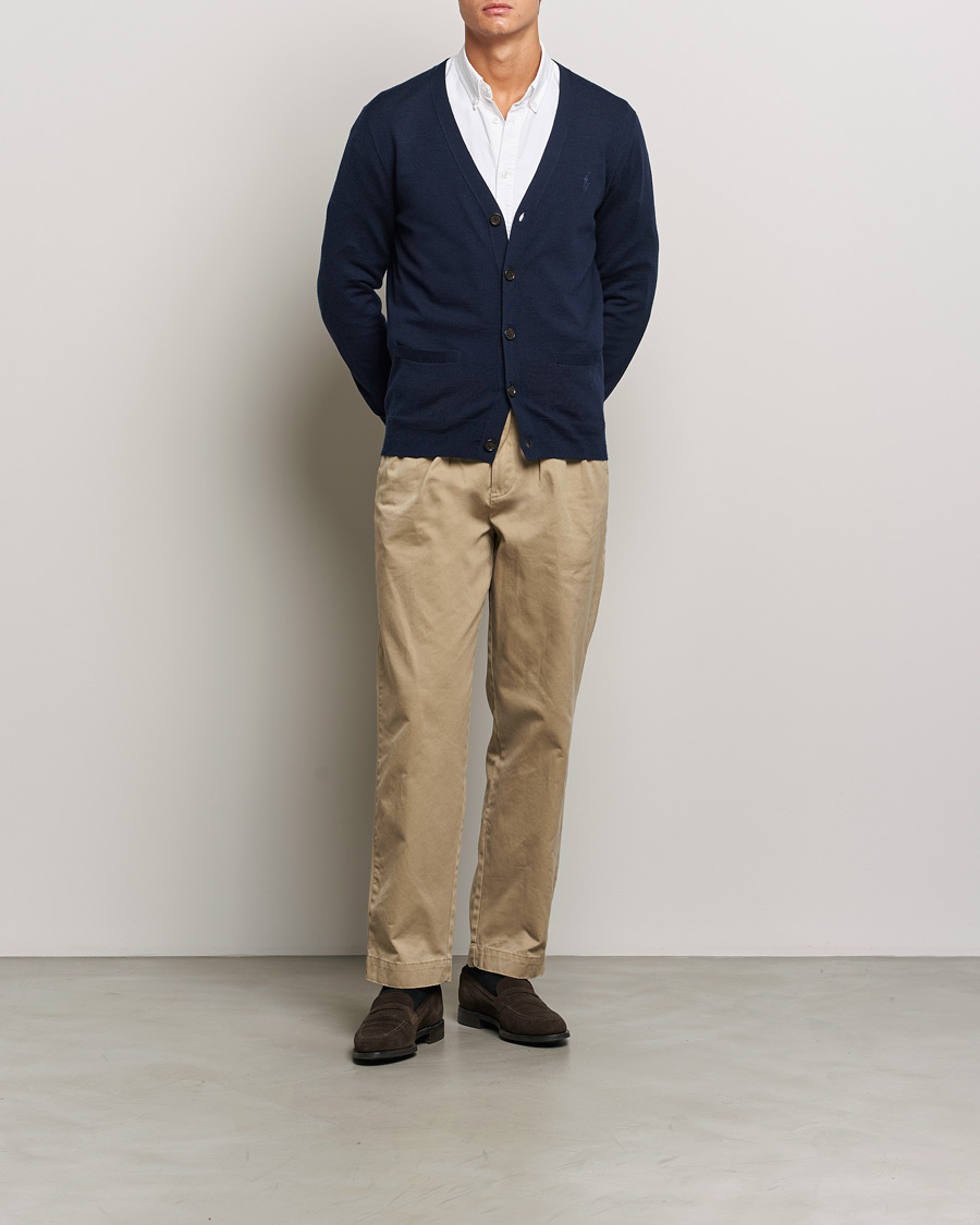 Herren | Pullover | Polo Ralph Lauren | Merino Knitted Cardigan Hunter Navy