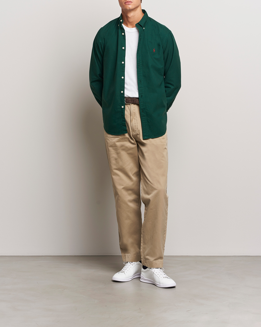 Herren | Hemden | Polo Ralph Lauren | Custom Slim Fit Oxford Shirt Moss Agate