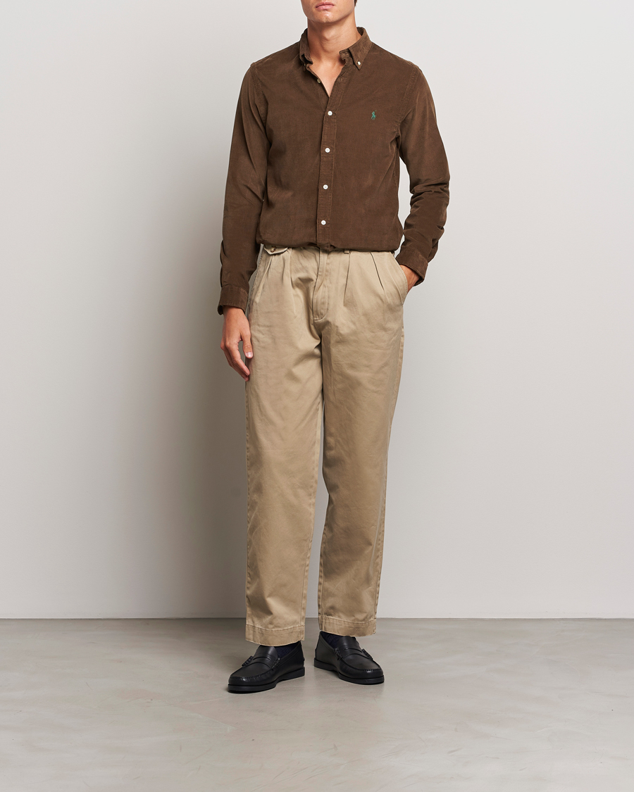 Herren | Hemden | Polo Ralph Lauren | Slim Fit Corduroy Shirt Chocolate Mousse