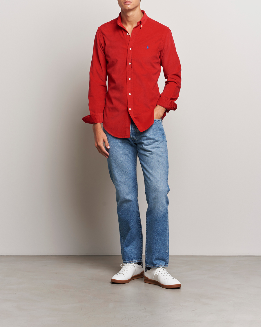 Herren | Hemden | Polo Ralph Lauren | Slim Fit Corduroy Shirt Martin Red