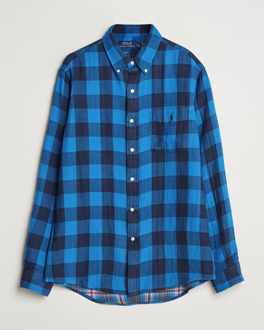 Herren | Hemden | Polo Ralph Lauren | Double Face Custom Fit Check Shirt Royal/Black