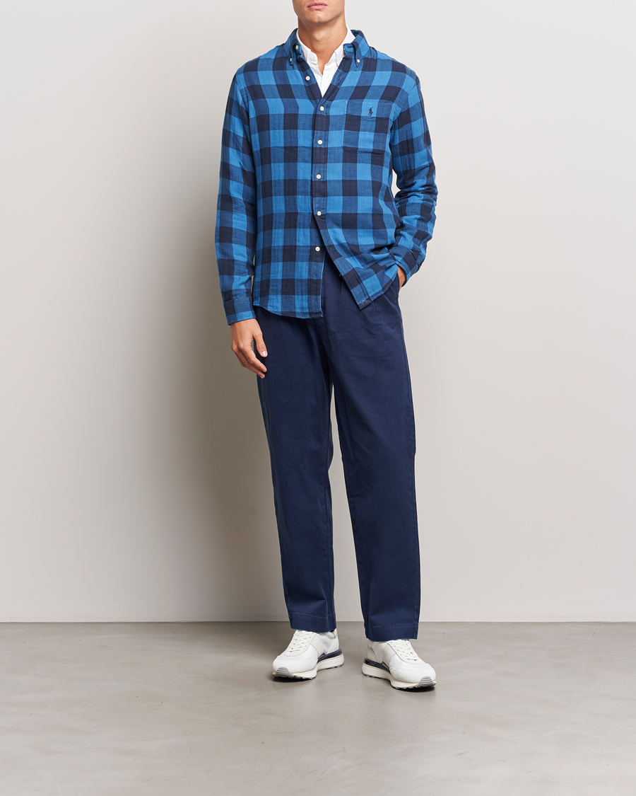 Herren | Hemden | Polo Ralph Lauren | Double Face Custom Fit Check Shirt Royal/Black