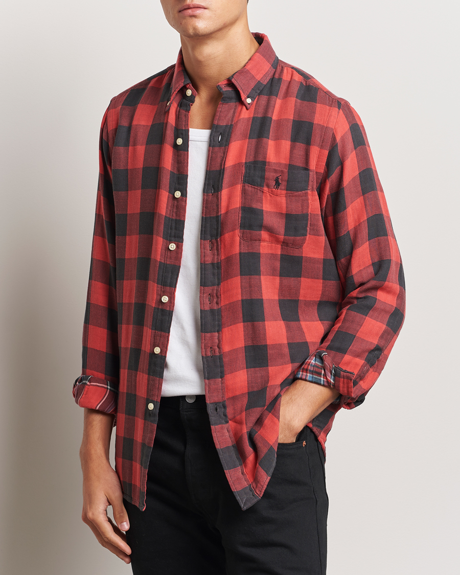Herren | Hemden | Polo Ralph Lauren | Double Face Custom Fit Check Shirt Red/Black
