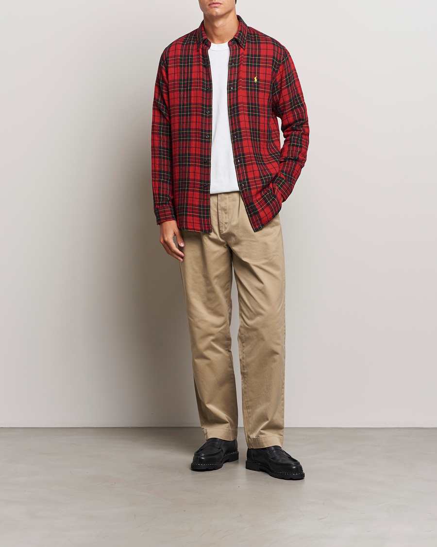 Herren | Hemden | Polo Ralph Lauren | Custom Fit Double Faced Checked Shirt Red/Black