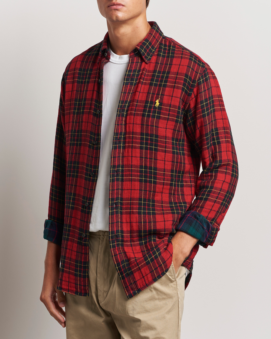 Herren | Hemden | Polo Ralph Lauren | Custom Fit Double Faced Checked Shirt Red/Black