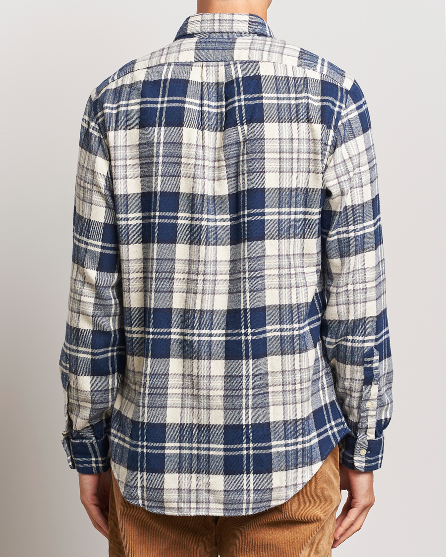 Herren | Hemden | Polo Ralph Lauren | Custom Fit Brushed Flannel Checked Shirt Off White