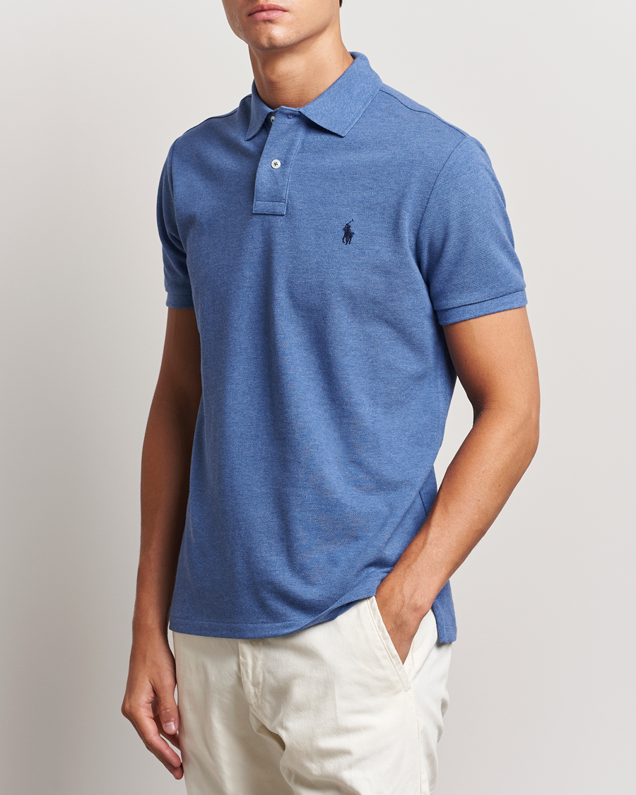 Herren | Poloshirts | Polo Ralph Lauren | Custom Slim Fit Polo Faded Royal Heather