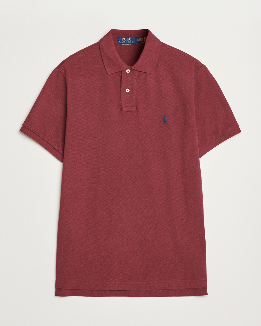 Herren | Poloshirts | Polo Ralph Lauren | Custom Slim Fit Polo Vintage Port Heather