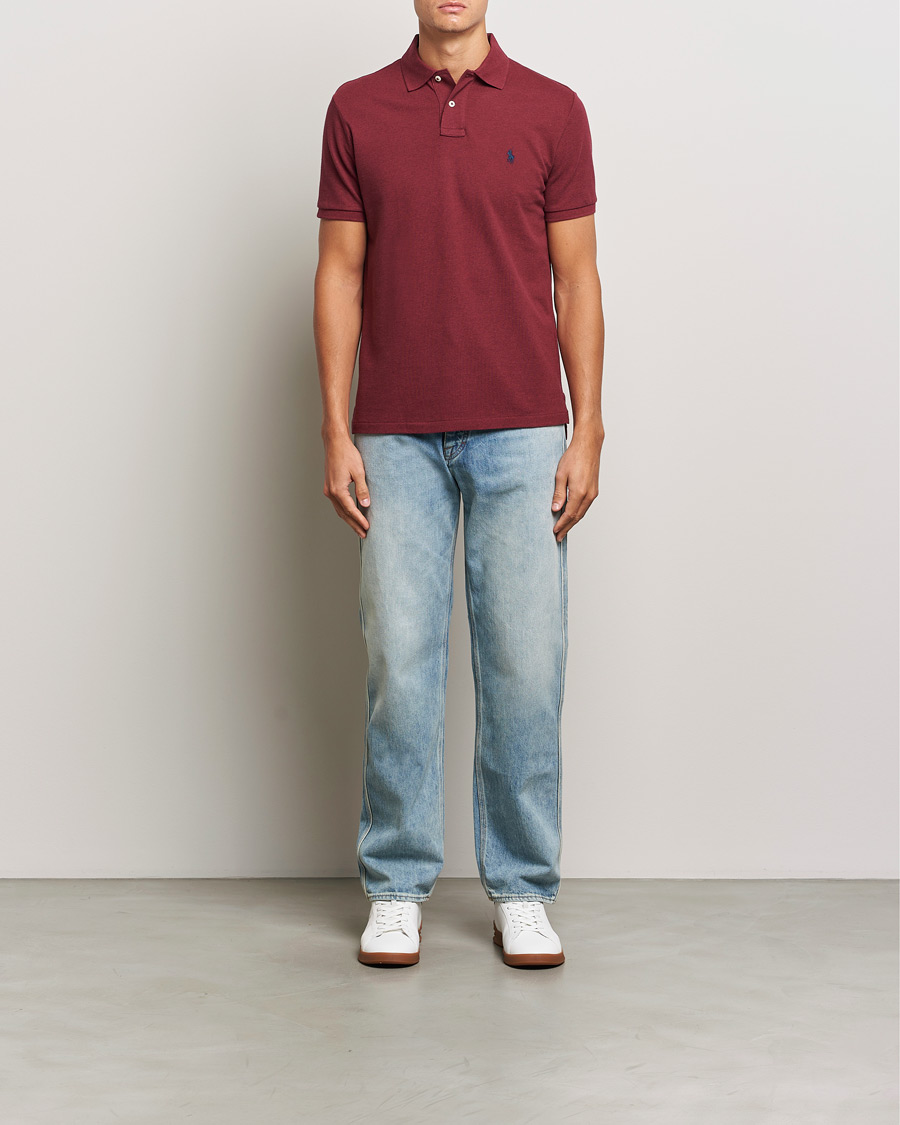 Herren | Poloshirts | Polo Ralph Lauren | Custom Slim Fit Polo Vintage Port Heather