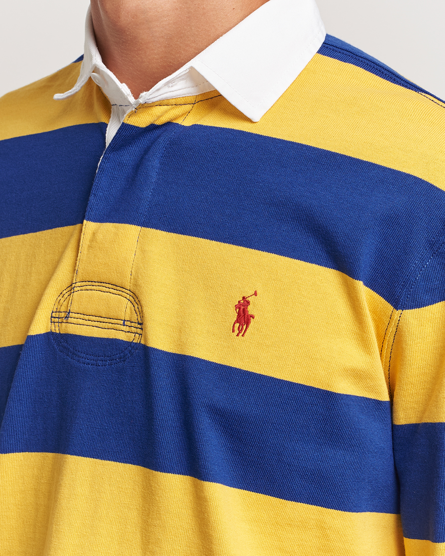 Herren | Pullover | Polo Ralph Lauren | Jersey Striped Rugger Yellow/Classic Azure