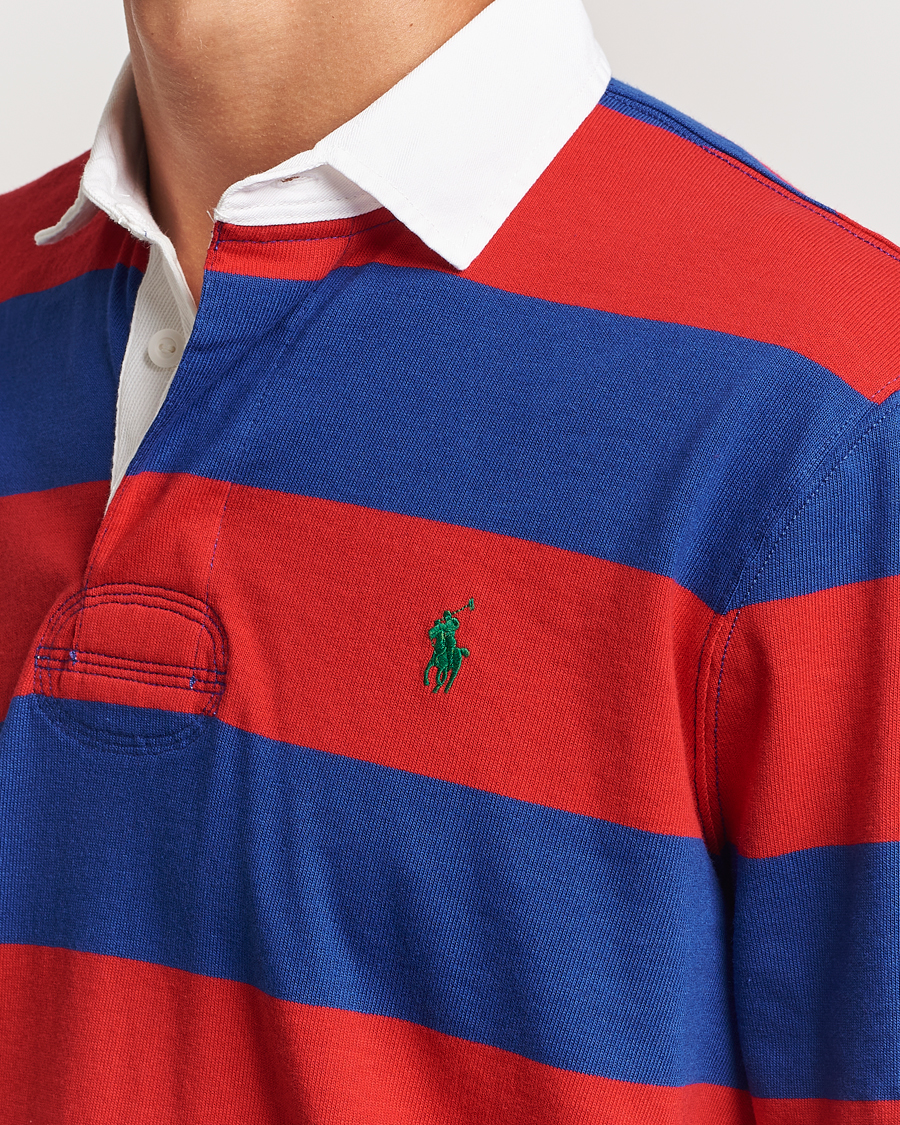 Herren | Pullover | Polo Ralph Lauren | Jersey Striped Rugger Red/Classic Azure