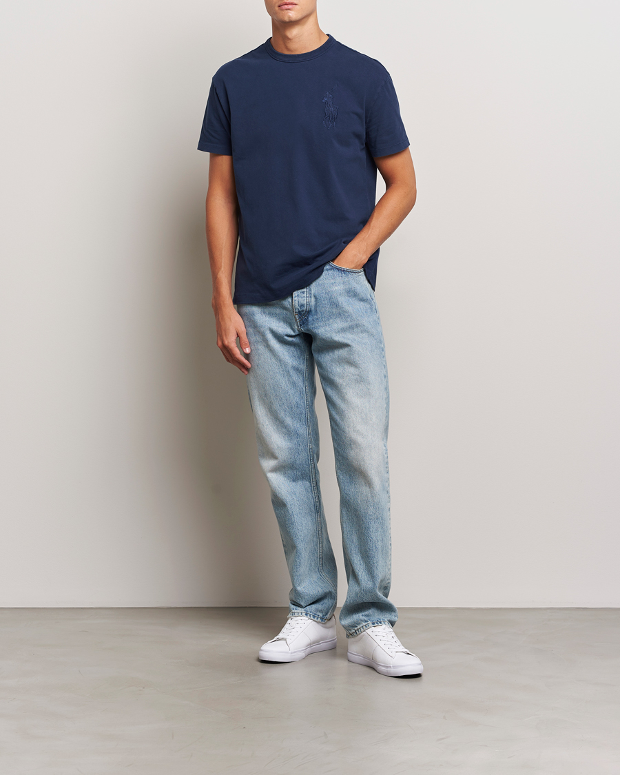 Herren | T-Shirts | Polo Ralph Lauren | Tonal Polo Player Tee Cruise Navy