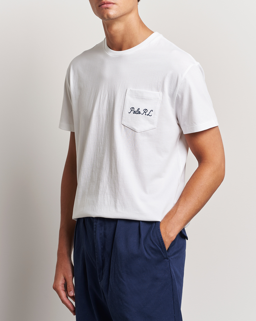 Herren | T-Shirts | Polo Ralph Lauren | Pocket Tee White Varsity Bear