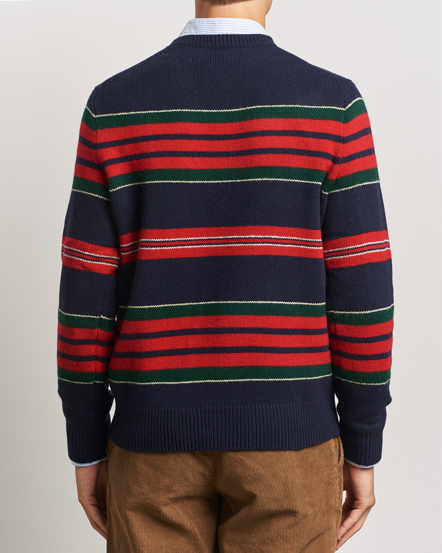 Herren | Pullover | Polo Ralph Lauren | Wool/Cashmere Striped Sweater Hunter Navy Combo