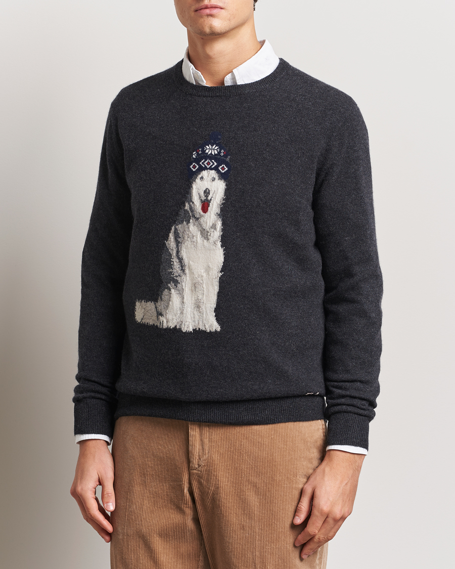Herren | Pullover | Polo Ralph Lauren | Holiday Dog Cashmere Sweater Dark Granite Heather