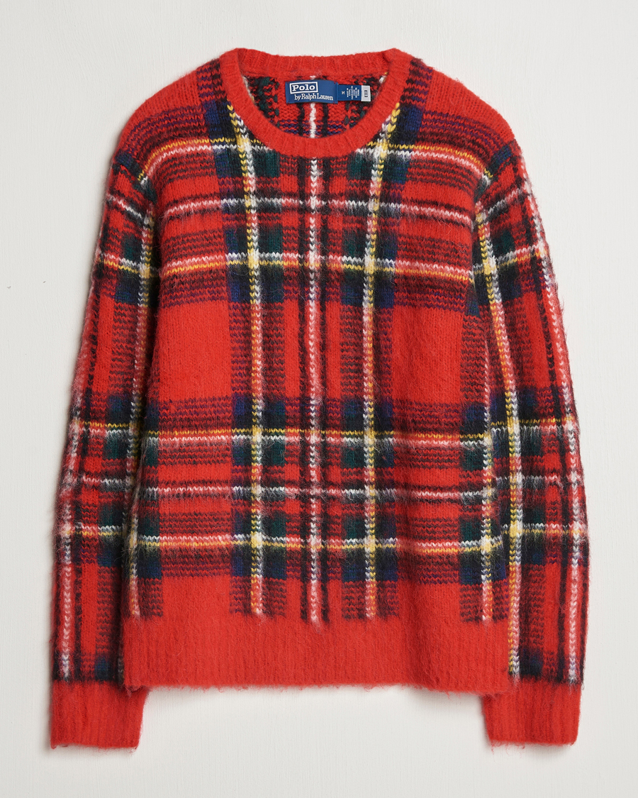 Herren | Pullover | Polo Ralph Lauren | Plaid Wool Sweater Red Combo