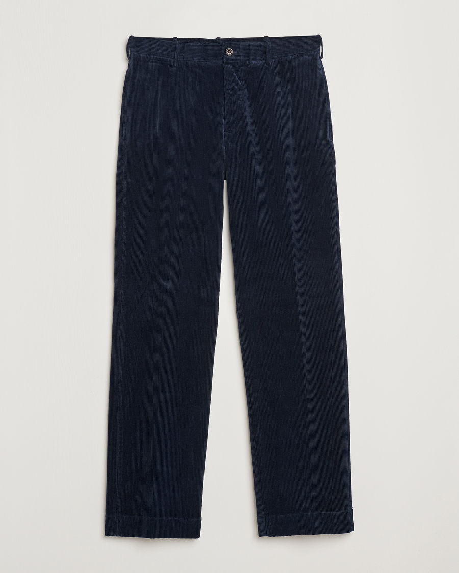 Herren | Hosen | Polo Ralph Lauren | Corduroy Pleated Trousers Aviator Navy