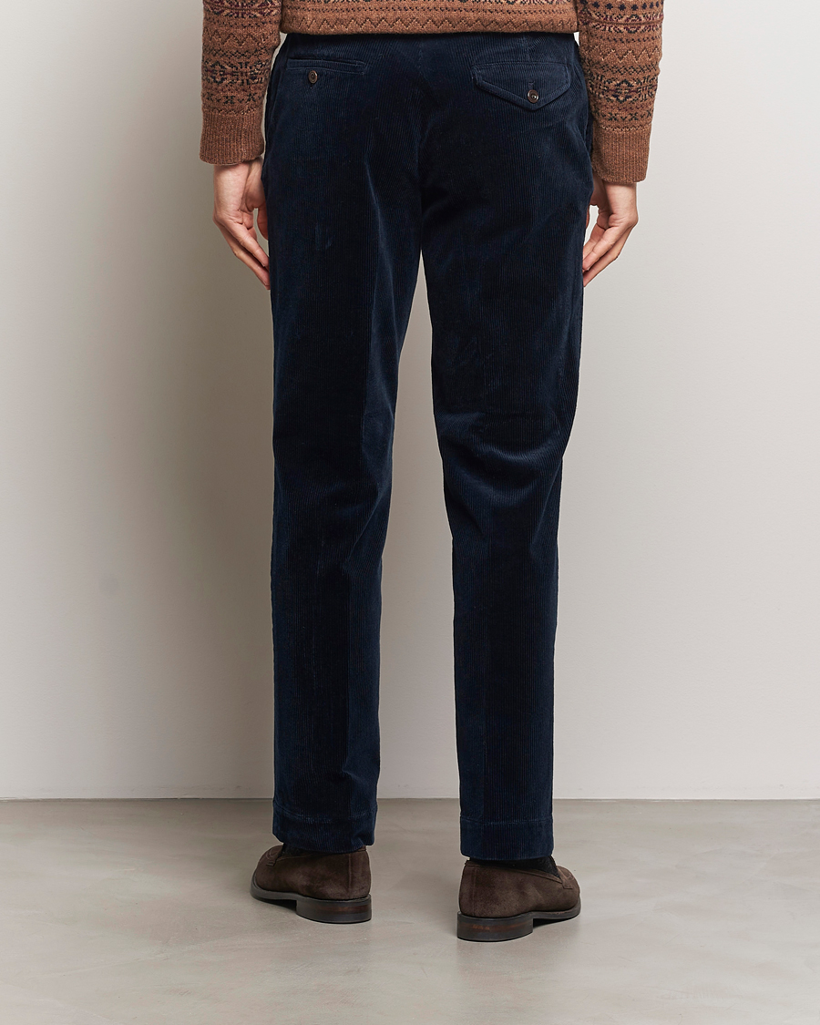 Herren | Hosen | Polo Ralph Lauren | Corduroy Pleated Trousers Aviator Navy