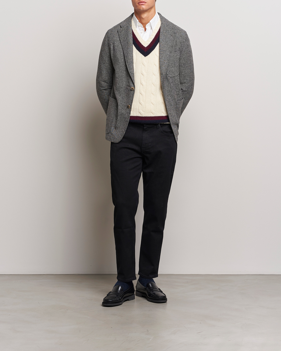 Herren | Sakkos | Polo Ralph Lauren | Classic Herringbone Sportcoat Black/Cream