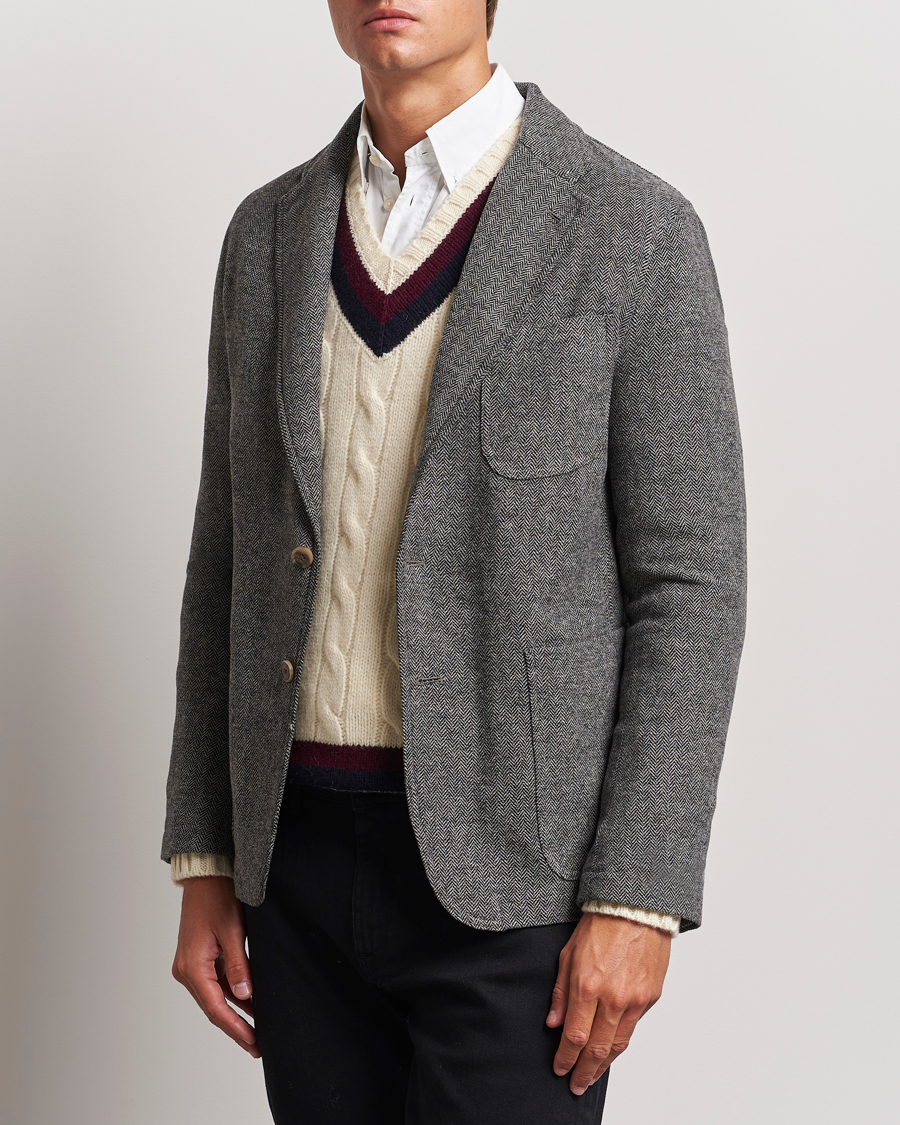 Herren | Sakkos | Polo Ralph Lauren | Classic Herringbone Sportcoat Black/Cream