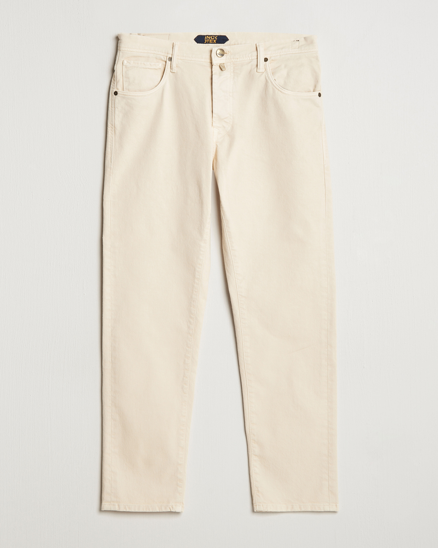 Herren | Hosen | Incotex | 5-Pocket Bull Denim Pants Off White