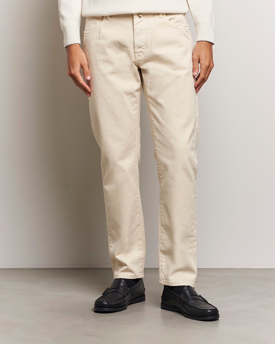 Herren | Hosen | Incotex | 5-Pocket Bull Denim Pants Off White