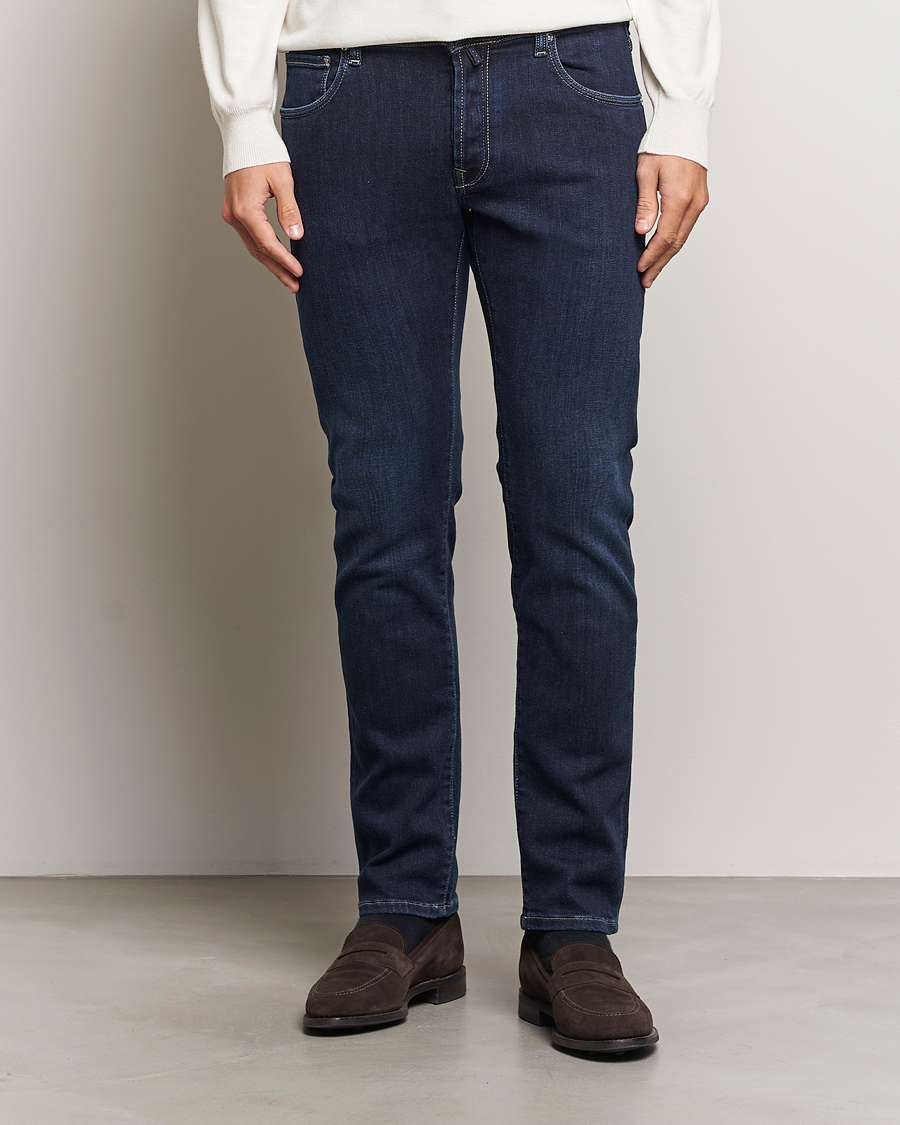 Herren | Jeans | Incotex | 5-Pocket Stretch Denim Dark Blue